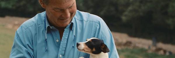 Rupert Lowe and his dog