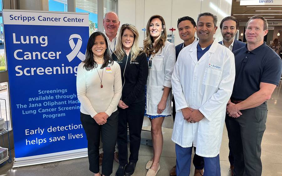 Members and supporters of the Jana Oliphant Hackett Lung Cancer Screening Program at Scripps.
