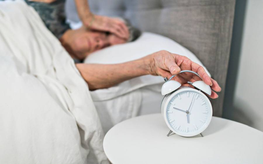 An older woman struggles with her sleep and dementia.