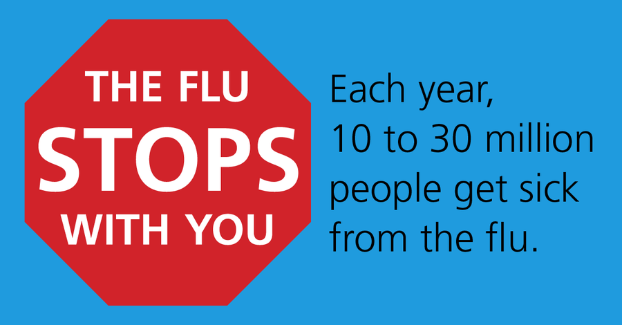 The flu stops with you infographic