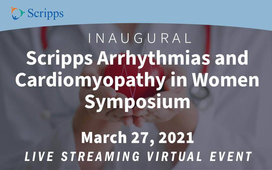 A physician wearing a red stethoscope holds a red heart in their hands to represent this conference.