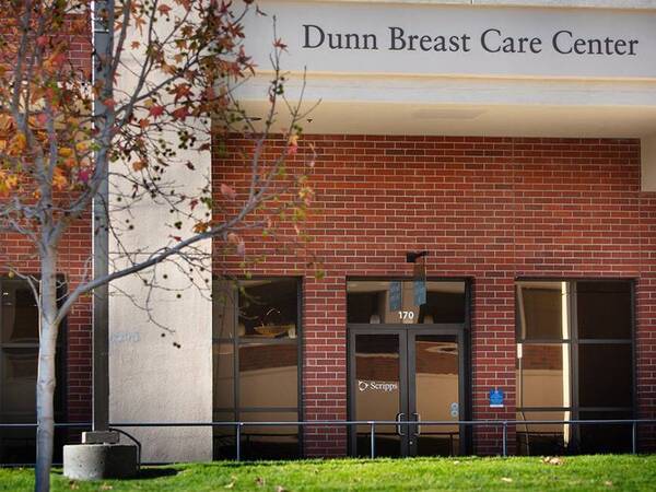 View of the Dunn Breast Care Center at Scripps Memorial Hospital La Jolla campus.