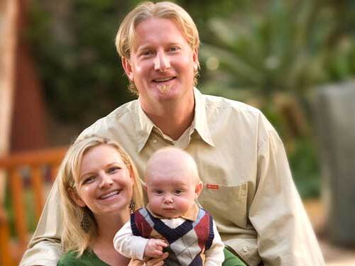 Portrait of Amanda, Bryce Klaasen and baby