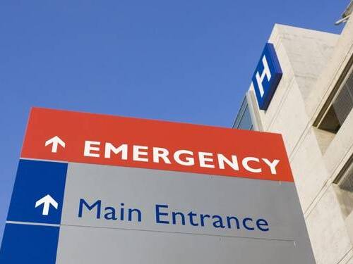 Hospital emergency room sign