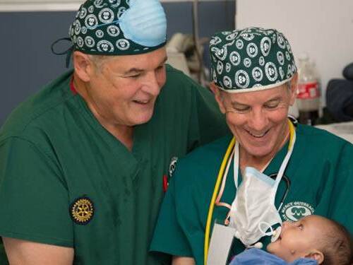 Drs. Vecchione and Flynn are a part of the Scripps Mercy Outreach Surgical Team (M.O.S.T.) that provide free corrective surgeries to children in Mexico.