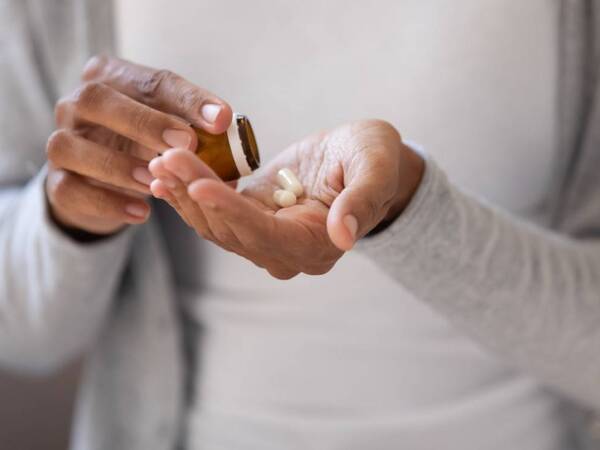 Patient takes medications to help manage heart condition.