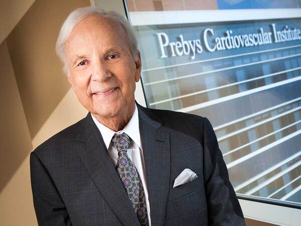 Conrad Prebys inside Prebys Cardiovascular Institute