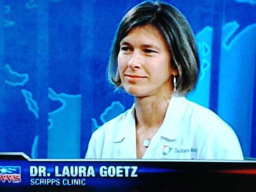 Laura Goetz, MD, of Scripps Clinic, San Diego,  interviewed on KUSI TV  offering  insights on a study linking daily low-dose aspirin to lower developing certain cancers.