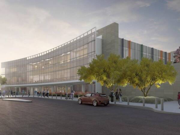 In this rendering, the proposed new Scripps Health outpatient medical building on Jefferson Street in Oceanside is presented. The building will house physician offices, outpatient surgery and imaging.