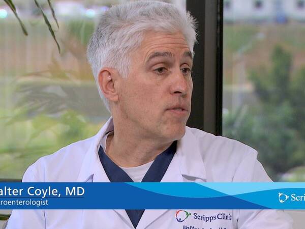 Walter Coyle, MD, of Scripps Clinic, discusses colorectal cancer in San Diego Health video with Susan Taylor. 