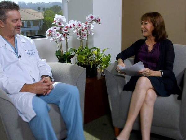 Dr. Dale Mitchell, obstetrician and gynecologist at Scripps Clinic, and San Diego Health host Susan Taylor.