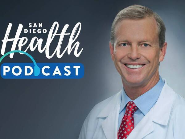 Dr. William Bugbee, an orthopedic surgeon at Scripps Clinic, featured in San Diego Health podcast on chronic knee pain and knee replacement surgery.