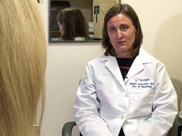 Dr. Mary Kalafut, a stroke expert at Scripps, on Fox 5, discusses stroke among young people in the wake of actor Luke Perry's death from a massive stroke.