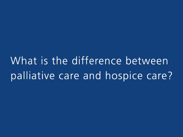A screenshot of Ask the Expert video on palliative care.
