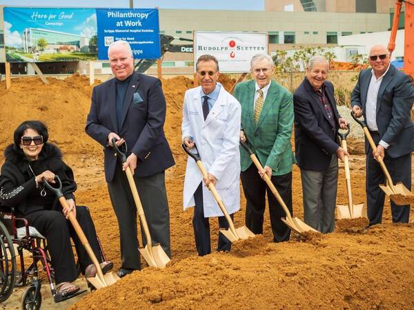 A groundbreaking event took place for the Lusardi Tower at Scripps Encinitas Hospital.