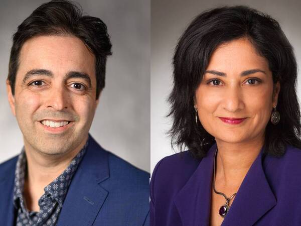 Scripps Health Chief Medical Officers Anil Keswani, MD, (left) and Ghazala Sharieff, MD and MBA