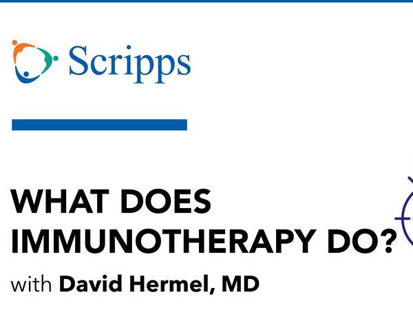 Thumbnail for video/podcast featuring Dr. Hermel discussing immunotherapy