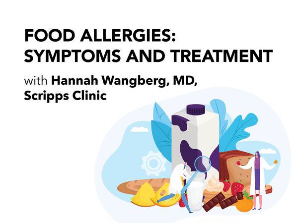 Thumbnail for video page featuring Dr. Wangberg discussing food allergies, symptoms and treatments.