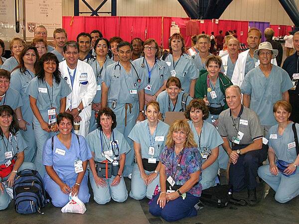 A team of Scripps Health staff members participated in the organization's first medical response mission in New Orleans after Hurricane Katrina in 2005.